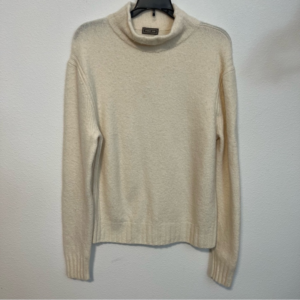 J Crew Point Sur Long Sleeve Super Soft Merino Wool Alpaca Sweater Sz Large